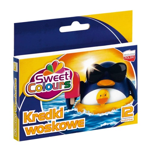 Kredki woskowe Koma-Plast 12 kolorów – bezpieczne i kreatywne