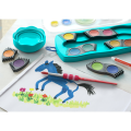 Farby akwarelowe szkolne Faber-Castell Connector 12 kolorów w turkusowej kasetce z paletą