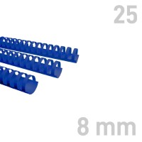Grzbiety plastikowe Opus O.COMB okrągłe A4 8mm niebieskie 25 szt. – oprawa dokumentów