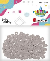 Cekiny Craft-Fun Series Titanum okrągłe 7 mm szary jasny 14 g