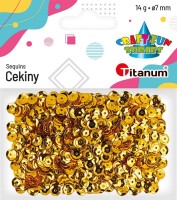 Cekiny Craft-Fun Series Titanum okrągłe 7 mm złote 14 g