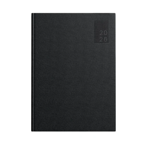 Kalendarz książkowy A-5 dzienny Basic, czarny