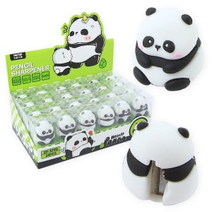 Temperówka ozdobna Panda – gumowa temperówka szkolna do ołówków i kredek