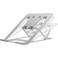 Alumia™ Fellowes – przenośna podstawka pod laptopa srebrna | ergonomiczna, składana, regulowana