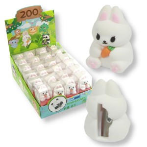 Temperówka ozdobna Królik FS-03 – gumowa temperówka szkolna do ołówków i kredek