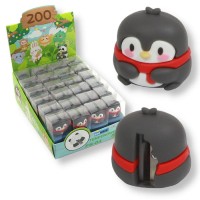 Temperówka ozdobna Pingwin FS-04 – gumowa temperówka do piórnika