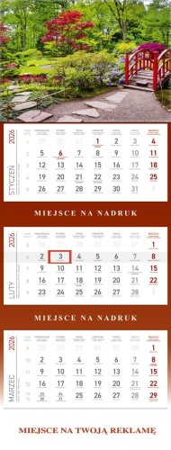 Kalendarz wiszący trójdzielny KS055B, Wydawnictwo Wokół Nas