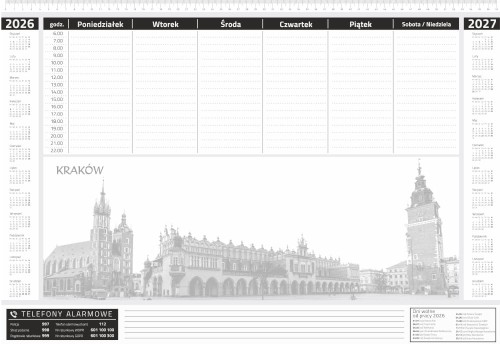 Podkład biurowy biuwar City, Typograf