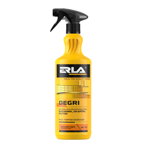 Erla Degri – uniwersalny odtłuszczacz kuchenny 1L | Profesjonalny środek do usuwania tłuszczu