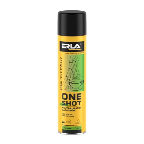 Erla ONE SHOT Green Tea & Bamboo – neutralizator i odświeżacz powietrza 600 ml | Skuteczna eliminacja zapachów