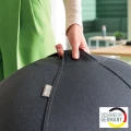 Ergonomiczna piłka do siedzenia Leitz Ergo 75 cm ciemnoszara – z zabezpieczeniem antypoślizgowym, certyfikat IGR i TÜV