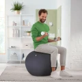 Ergonomiczna piłka do siedzenia Leitz Ergo 75 cm ciemnoszara – z zabezpieczeniem antypoślizgowym, certyfikat IGR i TÜV