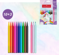 Flamastry Faber Castell Jednorożec 10 kolorów+3 kolory pastelowe, naklejki