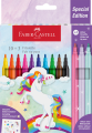 Flamastry Faber Castell Jednorożec 10 kolorów+3 kolory pastelowe, naklejki