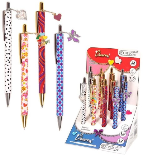 Długopis Cresco CHARM mix kolorów – z zawieszką, wkład Zenith 1 mm