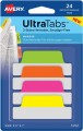 Zakładki indeksujące Avery, 63,5x25mm, PP, neon, 24 sztuki