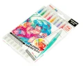 Pisaki pędzelkowe Pentel Brush Sign Pen Twin Expressive Set, 8 kolorów Manga