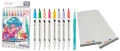Pisaki pędzelkowe Pentel Brush Sign Pen Twin Expressive Set, 8 kolorów Manga