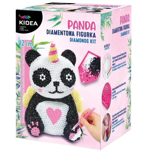 Kidea Diamentowa figurka 3D Panda | Zestaw kreatywny do wyklejania diamencikami