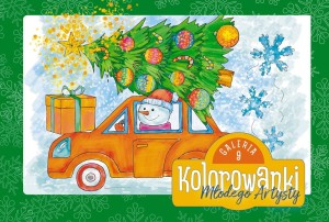 Kolorowanki Młodego Artysty Galeria 9 – Bałwanek i Święta | Zeszyt do kolorowania