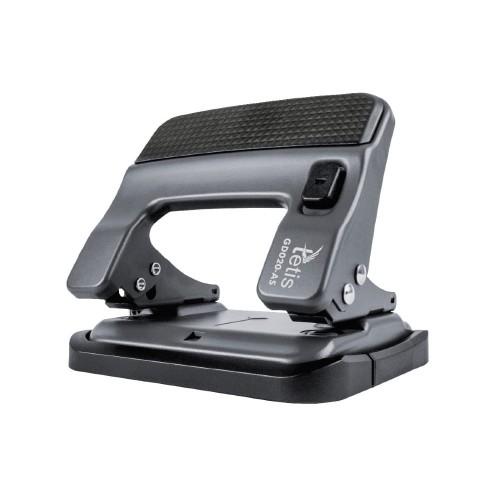 Dziurkacz biurowy metalowy Tetis szary, 30 arkuszy