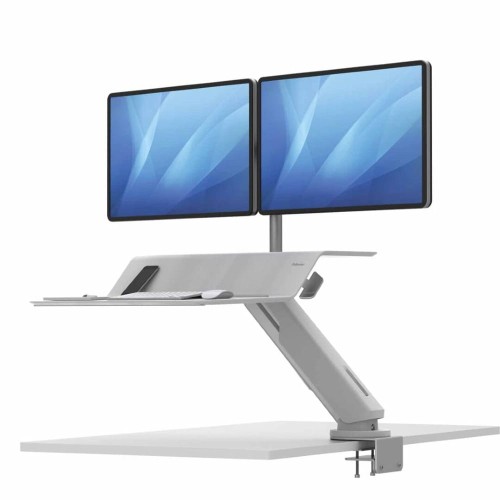 Stanowisko do pracy Fellowes Sit-Stand Lotus™ RT - białe na 2 monitory