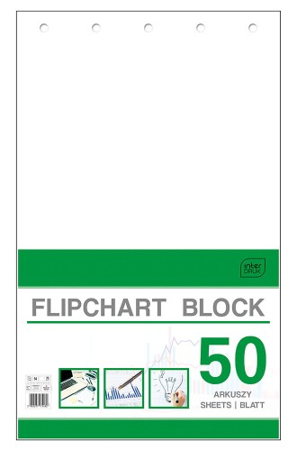 Blok do flipcharta Interdruk, 65x100 cm, 50 kartek, gładki