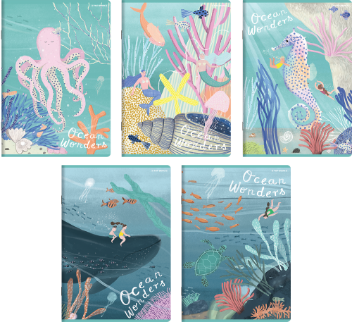 Zeszyt A-5 TOP-2000 Ocean Wonders 32 kartki, kratka 