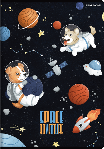 Zeszyt A-5 TOP-2000 Space Adventure 32 kartki, kratka  
