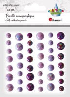 Perełki Titanum Craft-Fun Series samoprzylepne 42 sztuki, fioletowe