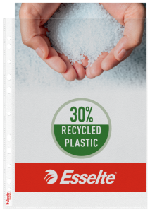 Koszulki groszkowe Esselte  30% PP z recyklingu, A4 maxi, 100 µm, 25 sztuk