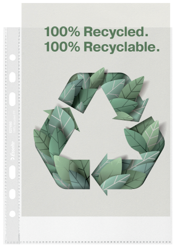 Koszulki groszkowe Esselte Recycled Premium PP  mały format A5, 70 µm, 100 sztuk