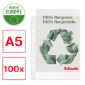 Koszulki groszkowe Esselte Recycled Premium PP  mały format A5, 70 µm, 100 sztuk