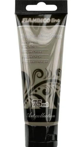 Farba akrylowa Titanum Flamingo Line szara, 75 ml