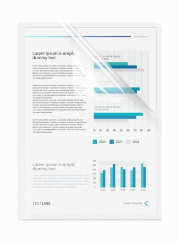 Ofertówka Biurfol „L” PP A4 krystaliczna, 180 μm, 25 sztuk
