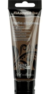 Farba akrylowa Titanum Flamingo Line brązowa 75 ml  