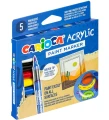 Markery akrylowe Carioca z pędzelkiem 5 kolorów