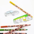 Kredki trójkątne Jumbo Kidea Pojazdy, 10 kolorów