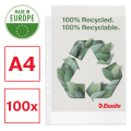 Koszulki groszkowe Esselte Recycled Premium PP A-4, 70µm, 100 sztuk