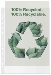 Koszulki groszkowe Esselte Recycled Premium PP, A-4, 70µm, 50 sztuk