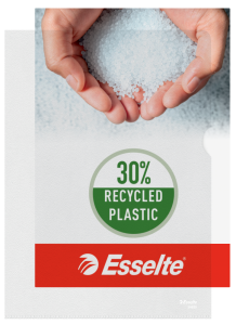 Ofertówka groszkowa Esselte Recycled A-4, 30% PP z recyklingu, 115µm, 10 sztuk