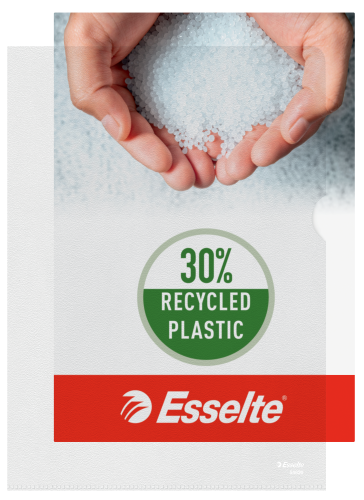 Ofertówka groszkowa Esselte Recycled A-4, 30% PP z recyklingu, 115µm, 10 sztuk