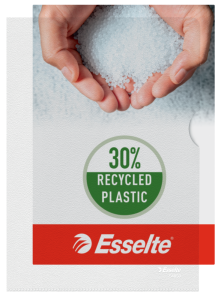 Ofertówka groszkowa Esselte Recycled mały format A-5, 30% PP z recyklingu, 115µm, 100 sztuk  