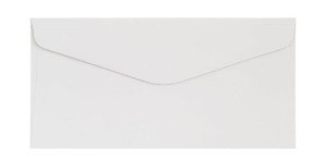 Koperta ozdobna D-L gładka biała, 150g, 10 sztuk