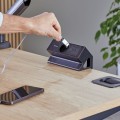 Listwa zasilająca Fellowes Power Desk Typ E 230V + USB-A + USB-C, czarny
