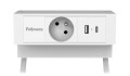Listwa zasilająca Fellowes Power Desk Typ E 230V + USB-A + USB-C, biały