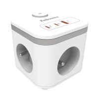 Kostka zasilająca Fellowes Power Cube® Typ E, biały