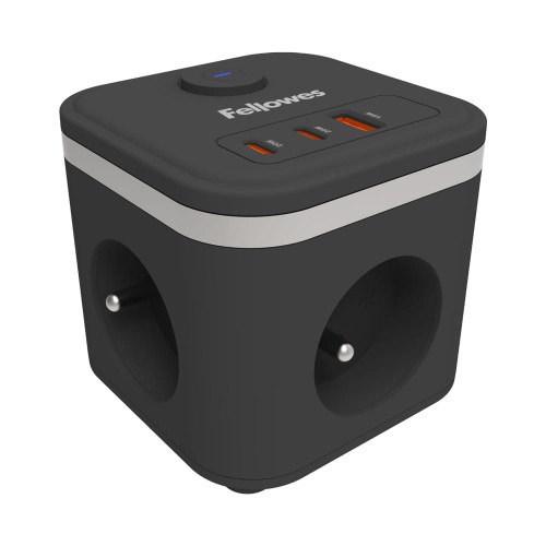Kostka zasilająca Fellowes Power Cube® Typ E, czarny