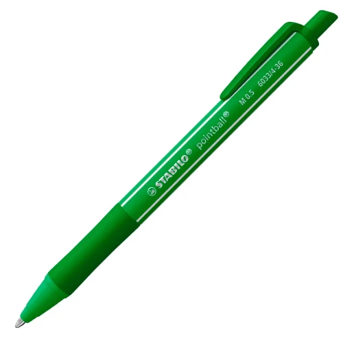 Długopis automatyczny STABILO pointball, zielony