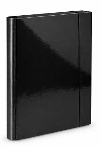 Teczka skrzydłowa  z gumką Barbara A-4  4 cm, czarna